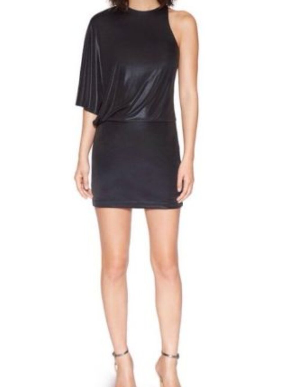Halston Heritage black mini size 4 cape disco capelet